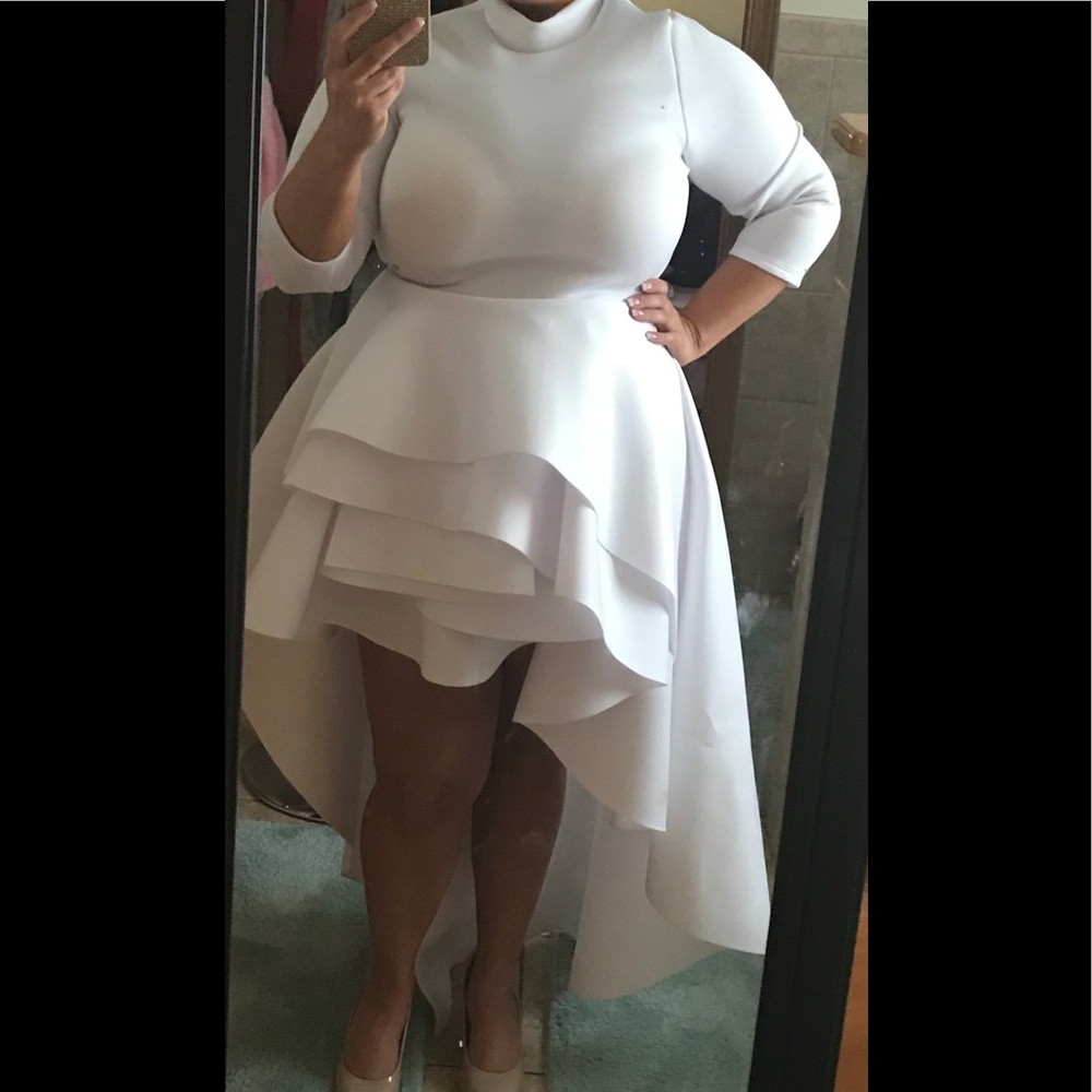 Ruffle peplum dress